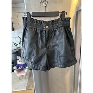 Faux Leather Shorts Pockets Soft Forever 21 SzXL16-18 Relaxed Fit Breathable Dre